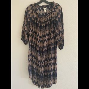 Cute black/tan button up dress